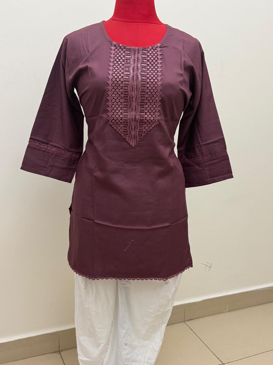 EMBROIDERED YOKE KURTI