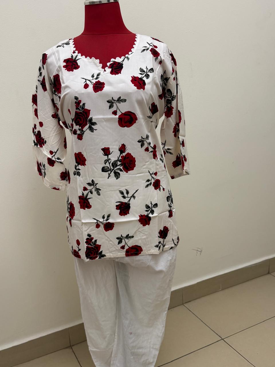 ROSE FLORAL PRINTED